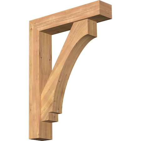 Ekena Millwork Imperial Block Smooth Bracket w/ Offset Brace, Western Red Cedar, 7 1/2"W x 36"D x 48"H BKT0806X36X48IMP05SWR